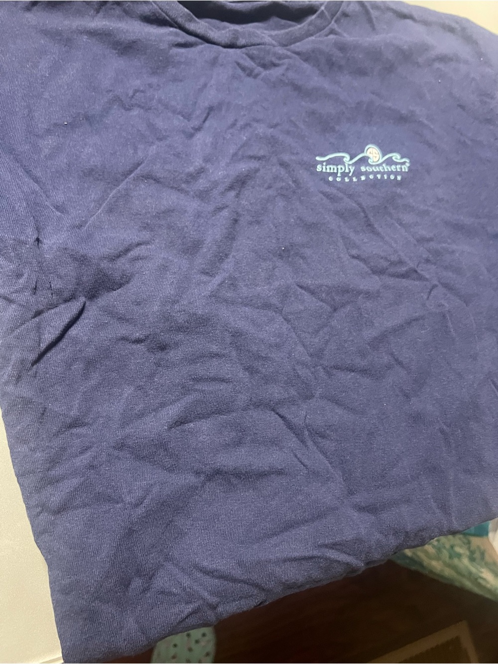 Simply Southern Navy Short Sleeve Tee Size L